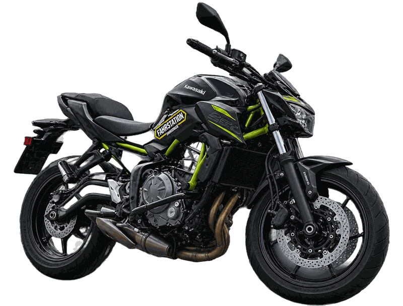 Kawasaki Z650 Fahrschulmotorrad der Fahrstation