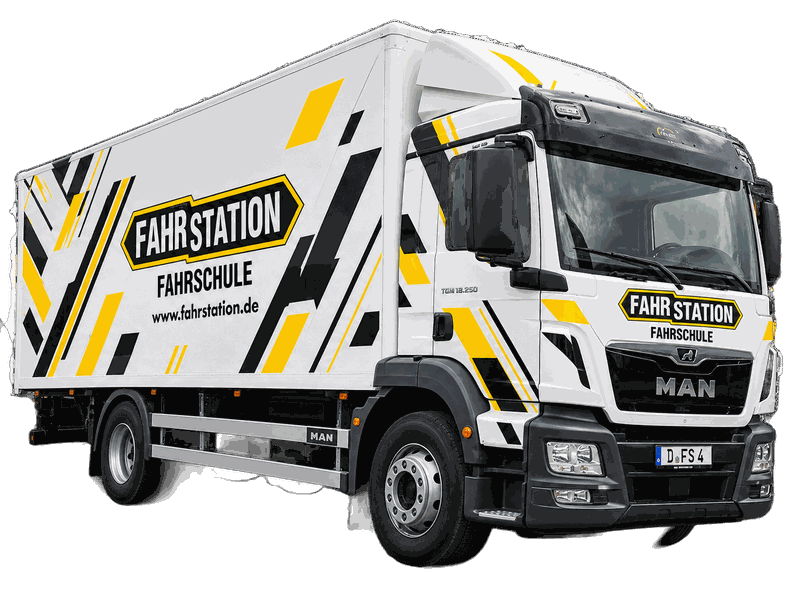 MAN Fahrschul-Lkw der Fahrstation